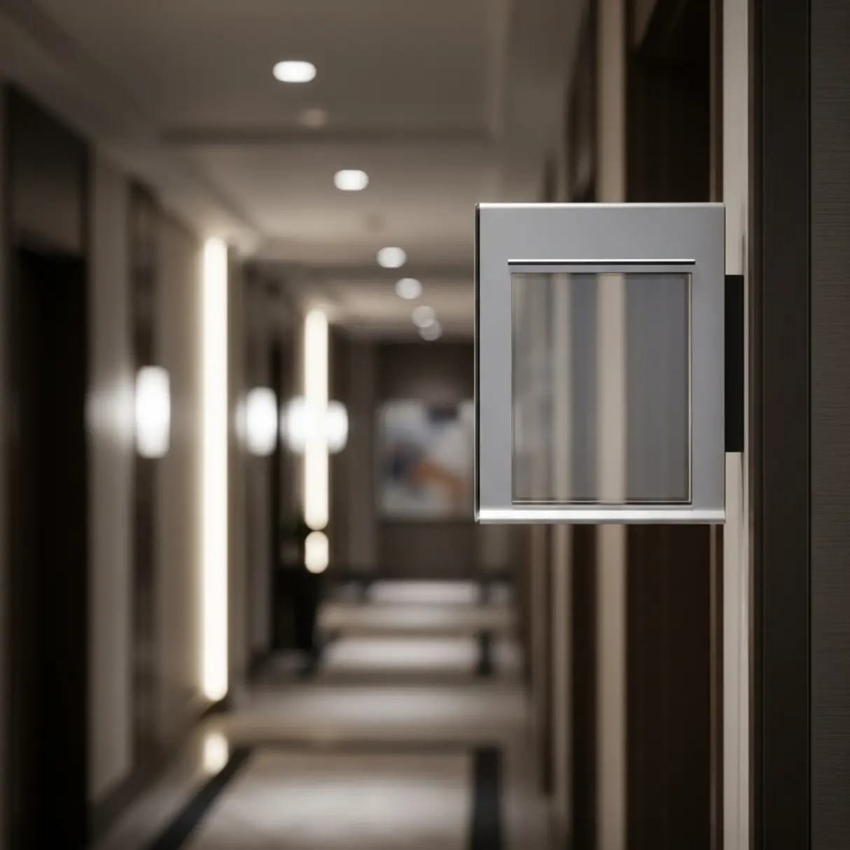 Tabliczka informacyjna w luksusowym hotelu.
