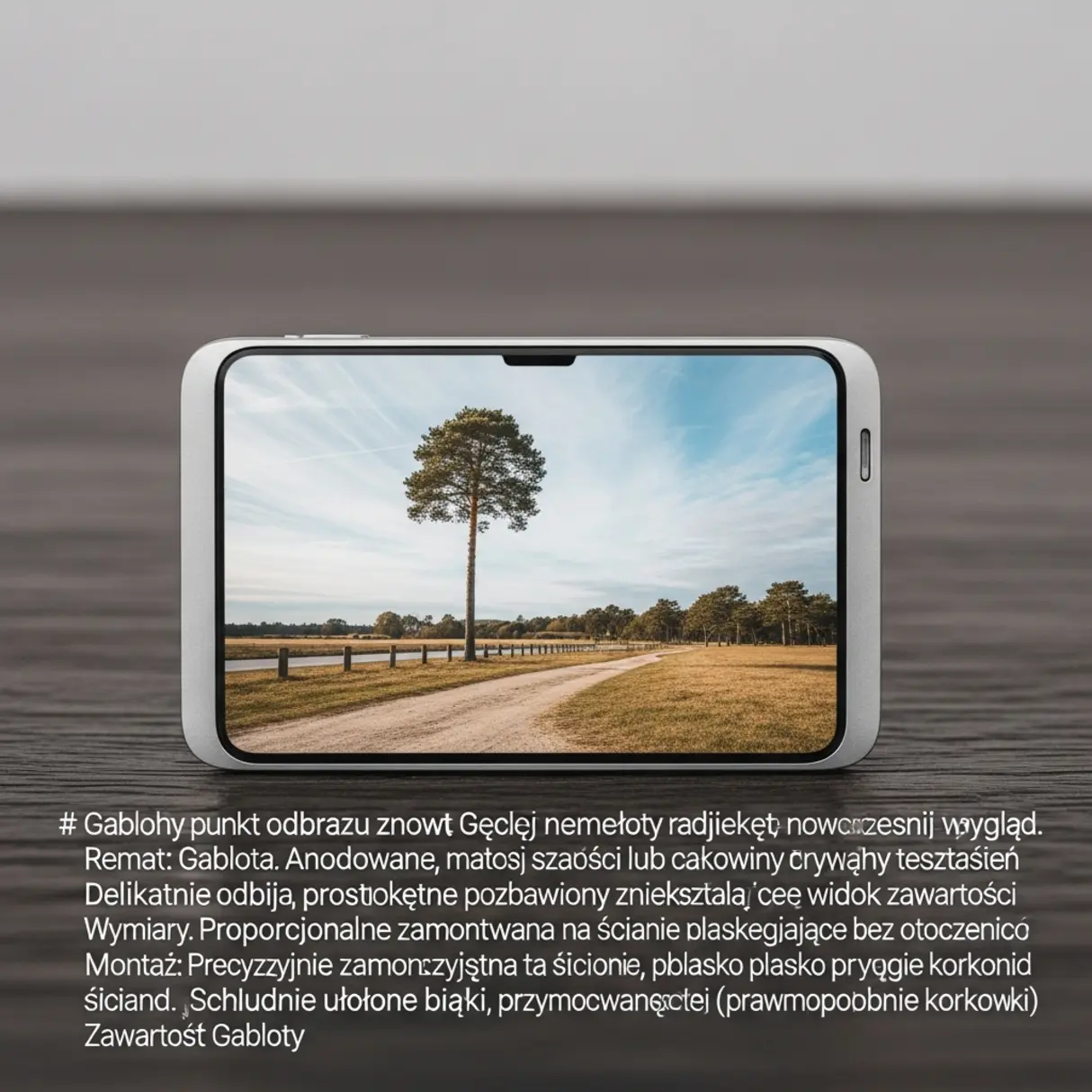Gablota informacyjna z planem ewakuacji i pierwszą pomocą w jasnym wnętrzu.