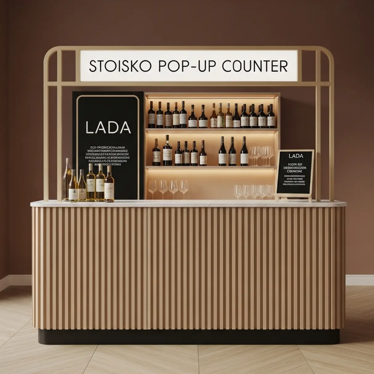 Eleganckie stoisko degustacyjne 
